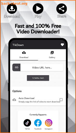 TikDown - Tik Tok Downloader No Watermark screenshot