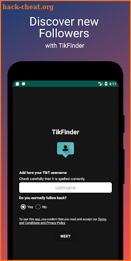 TikFinder - Discover new followers screenshot