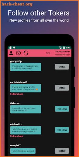 TikFinder - Discover new followers screenshot