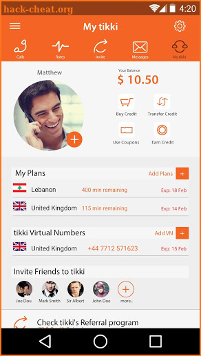 tikki - Cheap International Calling screenshot