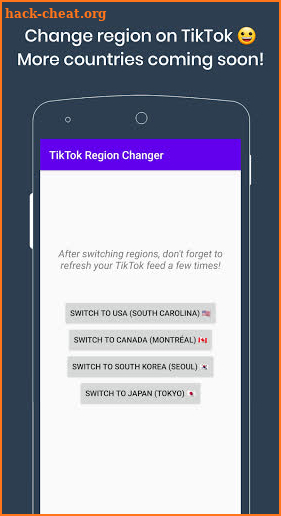 TikTok Region Changer screenshot