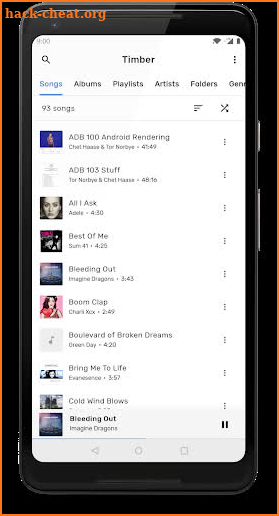 TimberX Music Player screenshot