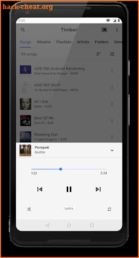 TimberX Music Player screenshot