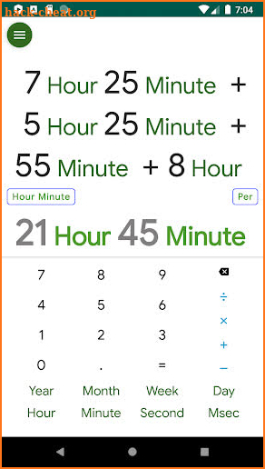 Time Calculator Cardamon screenshot