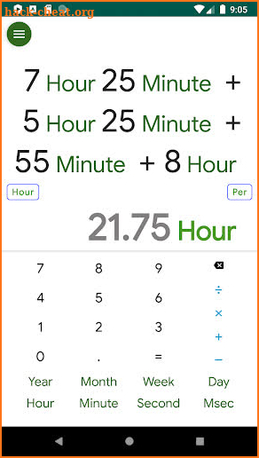 Time Calculator Cardamon screenshot