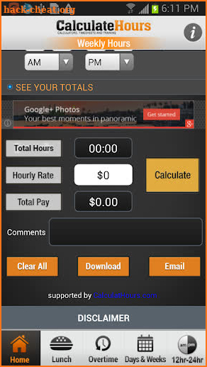 Time Card Calculator Pro screenshot
