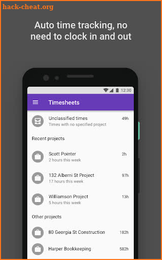 Time tracker & timesheet on the go by Time Squared screenshot