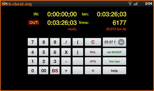 TimeCode Calculator screenshot
