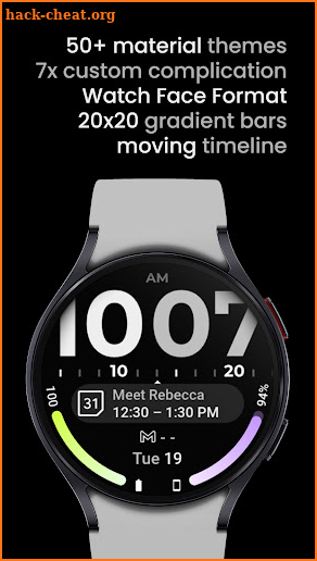 TimeFlow: Wear OS 4 watch face screenshot