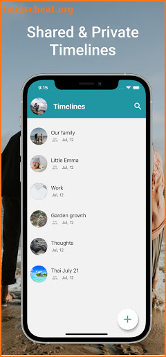 Timelines - Diary, Journal, Shared & Private screenshot