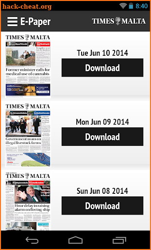 Times of Malta screenshot