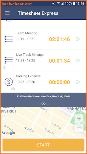 Timesheet Express - Work Time Tracker & GPS screenshot