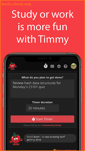 Timmy Timer - the Social Pomodoro Timer screenshot