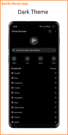 Tincat Browser Pro - With M3U8 Video Downloader screenshot
