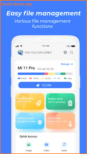 Tiny File Explorer & Cleaner screenshot