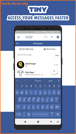Tiny for Facebook Messenger - Free Calls & Video screenshot