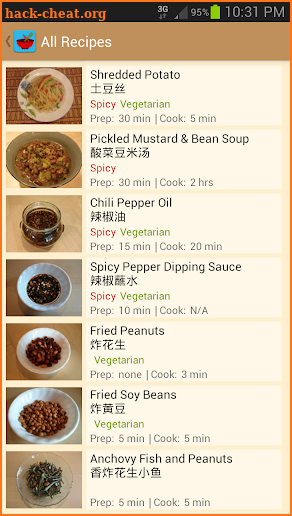 Tiny Peppers: Chinese Recipes screenshot