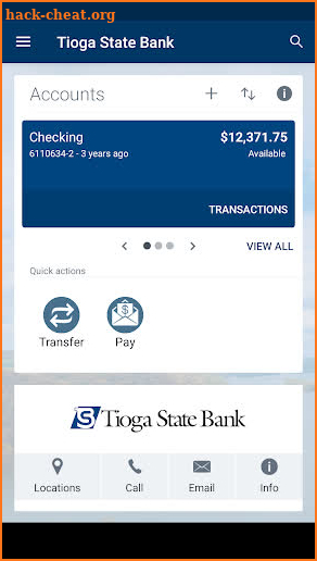 Tioga State Bank screenshot