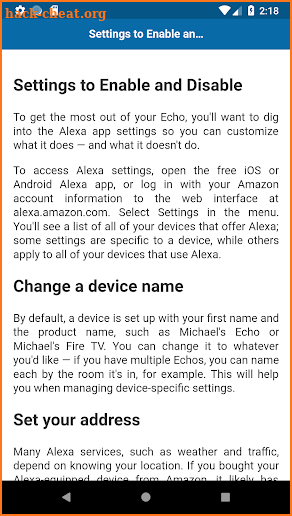 Tips and Tricks for Amazon Echo screenshot