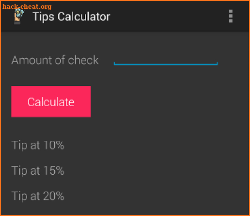 Tips Calculator screenshot