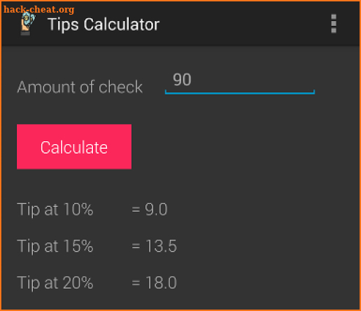 Tips Calculator screenshot