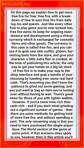Tips For Free Fire screenshot