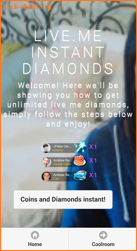 Tips for live.me coins + diamonds screenshot