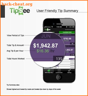 TipSee Pro -Mobile Tip Tracker screenshot