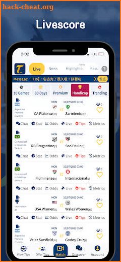 Tipsme - Football livescore screenshot