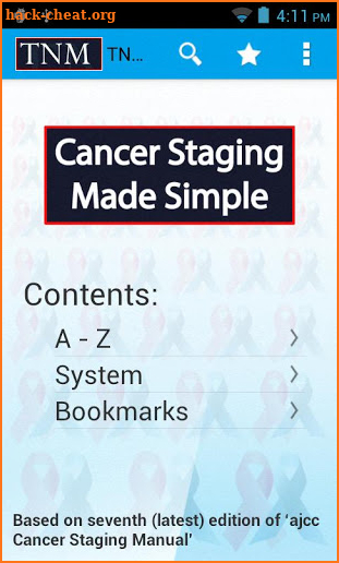 TNM Cancer Staging screenshot