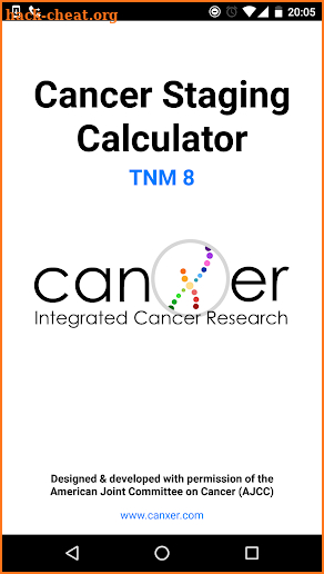TNM Cancer Staging Calculator screenshot