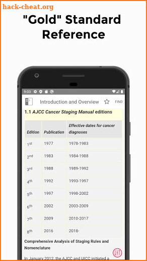 TNM Cancer Staging Manual screenshot