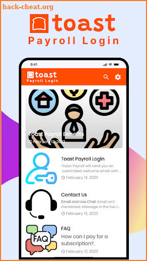 Toast Payroll Login screenshot