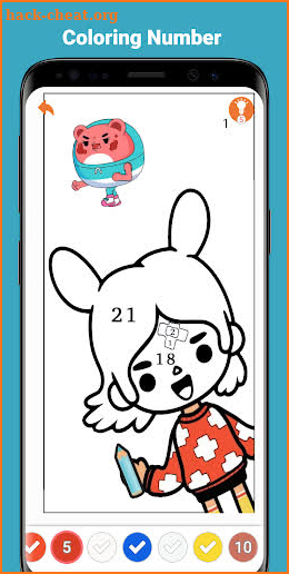 Tocca life Coloring by number screenshot