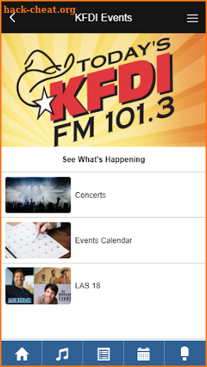 Today's KFDI-FM 101.3 screenshot