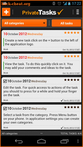 ToDo list - Private Tasks screenshot
