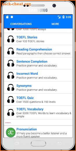 TOEFL Listening & Practice screenshot