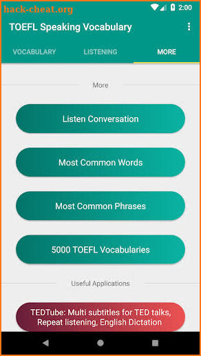 TOEFL Vocabulary & Listening screenshot