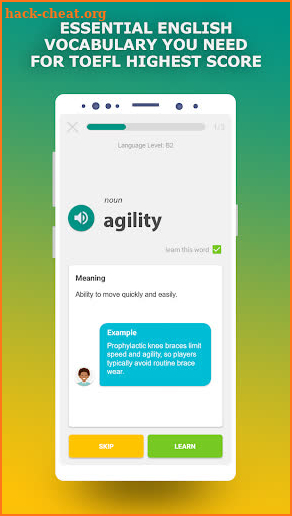 TOEFL Vocabulary Prep App screenshot
