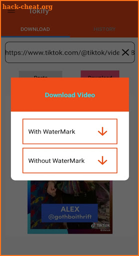 Tokify Video Downloader For Tiktok No watermark screenshot