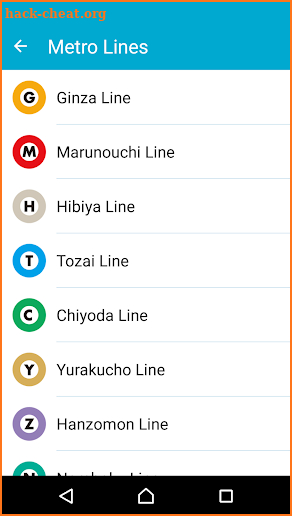 Tokyo Metro App for tourists screenshot
