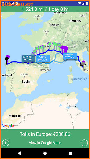 Tollsmart Toll Calculator • North America & Europe screenshot