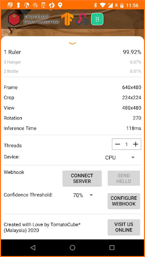 TomatoCube Webhook TF Classifi screenshot