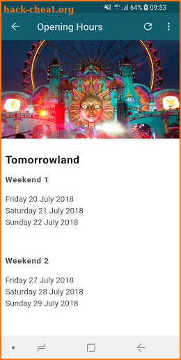 Tomorrowland 2018 (Info) screenshot