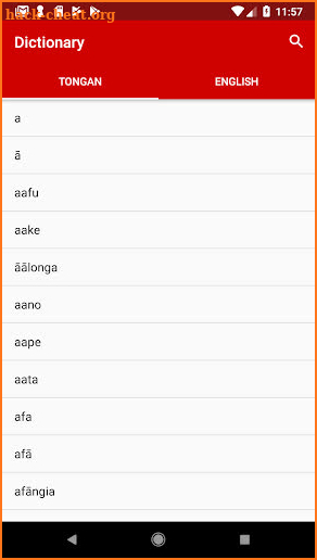 Tongan-English Dictionary screenshot