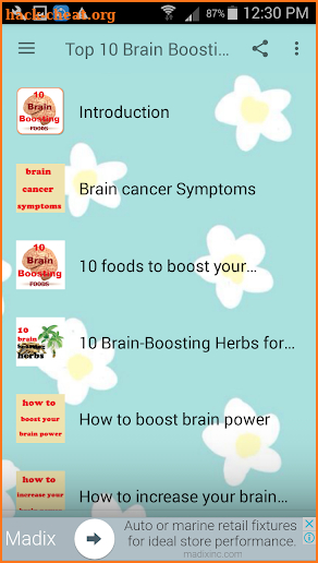 Top 10 Brain Boosting Foods and Remedies screenshot