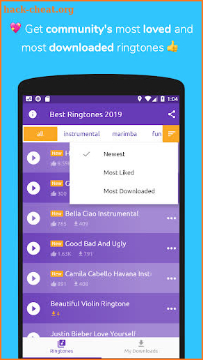 Top 100+ New Ringtones 2019 Free | For Android™ screenshot