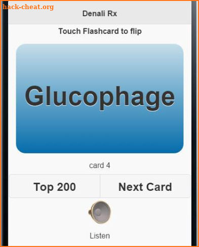 Top 200 Pharmacy Drugs Flashcards screenshot