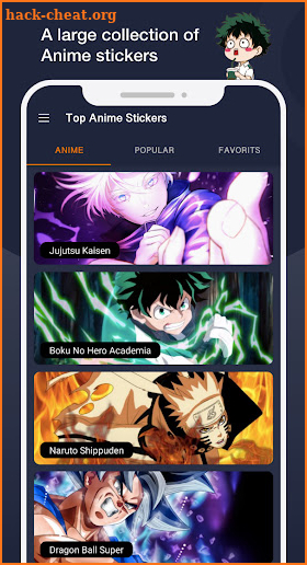 Top Anime Stickers screenshot