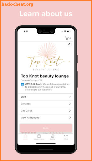 Top Knot beauty lounge screenshot